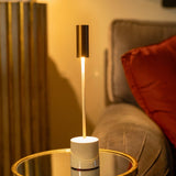 Ivory-Brushed Bronze Carolina Pro Portable Table Lamp by Zafferano