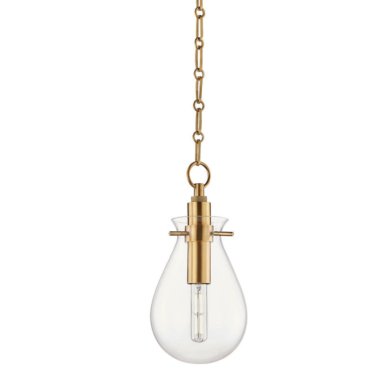 Ivy Pendant - 7.5 Inch - Aged Brass by Hudson Valley