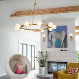 Izzy Wall Light Lacquered Brass By Lark Living - Lifestyle View2