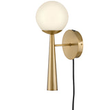 Izzy Wall Light Lacquered Brass By Lark Living - Side View2