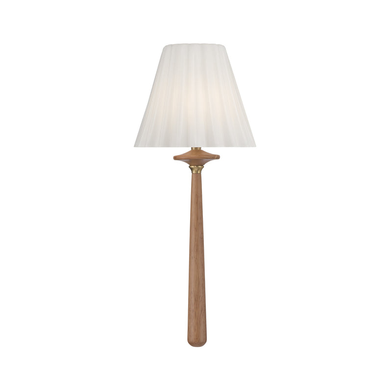 Jules 7.5'' LED Aged Brass + Wood Sconce by Crystorama