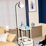 Jolly Trolley Lighted Bar Cart - Light Grey, in a living room
