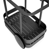 Jolly Trolley Lighted Bar Cart - Anthracite, wheel detail