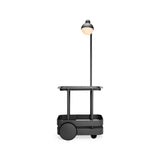 Jolly Trolley Lighted Bar Cart - Anthracite, lamp lit