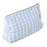 JUNA Karla Toiletry Bag - Light Blue/White