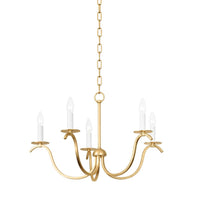 Jaclin Chandelier - Gold Leaf