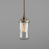 Jam-Jar Pendant - Antique Brass