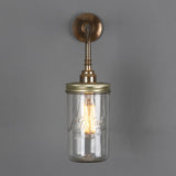Jam Jar Wall Light - Antique Brass
