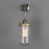 Jam Jar Wall Light - Antique Silver