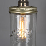 Jam Jar Wall Light - Antique Silver