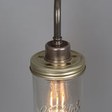 Jam Jar Wall Light - Antique Silver