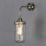 Jam Jar Wall Light - Antique Silver
