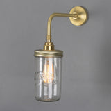 Jam Jar Wall Light - Satin Brass