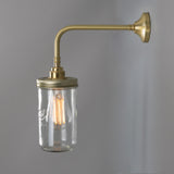 Jam Jar Wall Light - Satin Brass