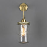 Jam Jar Wall Light - Satin Brass