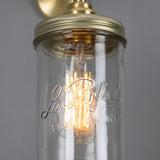 Jam Jar Wall Light - Satin Brass