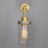 Jam Jar Wall Light - Satin Brass