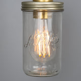 Jam Jar Wall Light - Satin Brass