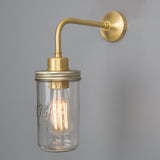 Jam Jar Wall Light - Satin Brass