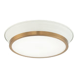 Jaxx Ceiling Mount 12 Inch White + Aged Gold Brass
