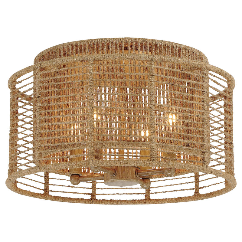 Jayna Flush Mount 15'' Burnished Silver