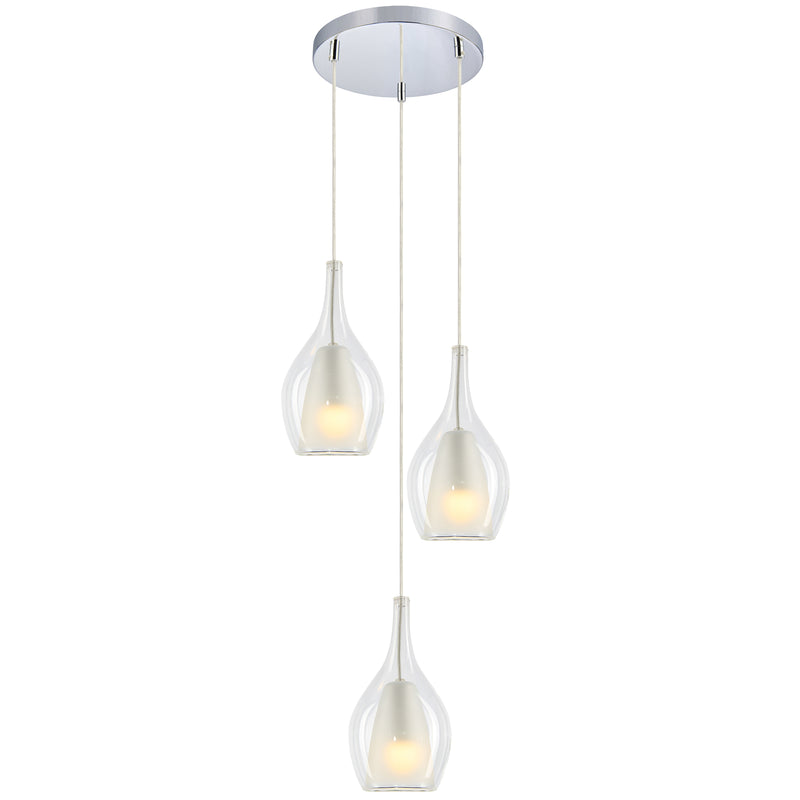 Jericho 3 Light Suspension Chrome By Matteo