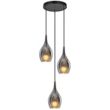 Jericho 3 Light Suspension Matte Black By Matteo
