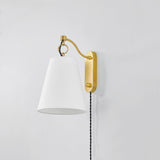 Joan Plug In Wall Light By Hudson Valley Side View