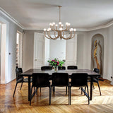 Joelle Chandelier Large Aged Gold Brass By Matteo - Lifestyle View