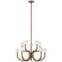 Joelle Chandelier Small Aged Gold Brass By Matteo