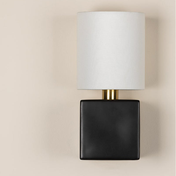 Joey Wall Sconce Black By Mitzi Side View1