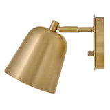 Jojo Single Light Plug-in Sconce - Lacquered Brass