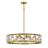 Jolie Medium LED Drum Chandelier - Heritage Brass - by Fredrick Ramond