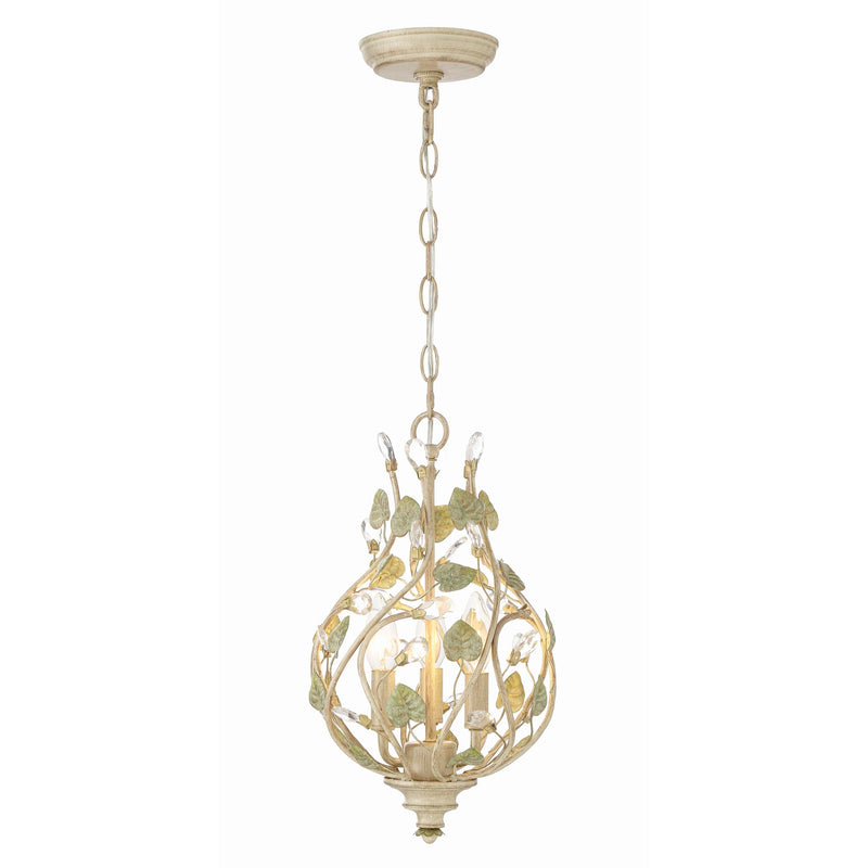 Josie Mini Chandelier 9'' Champagne Green Tea