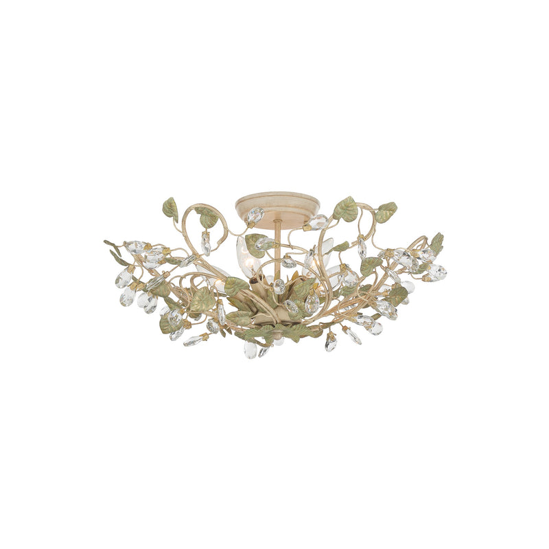 Josie Semi Flush Mount 20.5'' Champagne Green Tea