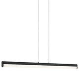 Junction Linear Suspension Medium Matte Black By Matteo - Front View
