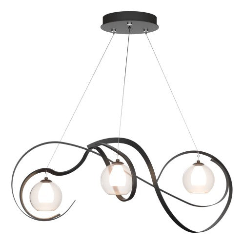 KARMA PENDANT BY HUBBARDTON FORGE, FINISH: BLACK, OPAL AND CLEAR GLASS, , | CASA DI LUCE LIGHTING