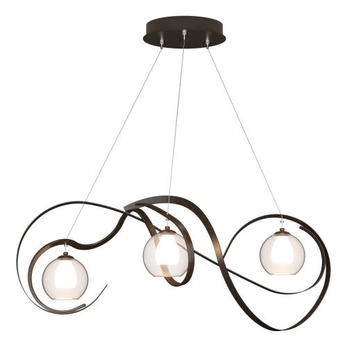 KARMA PENDANT BY HUBBARDTON FORGE, FINISH: OIL RUBBED BRONZE, OPAL AND CLEAR GLASS, , | CASA DI LUCE LIGHTING