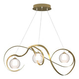 KARMA PENDANT BY HUBBARDTON FORGE, FINISH: MODERN BRASS, OPAL AND CLEAR GLASS, , | CASA DI LUCE LIGHTING