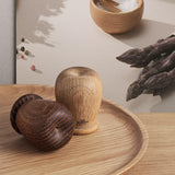 Kay Bojesen Menageri Salt and Pepper Set, Oak/Smoked Oak, H: 2.4", 2 Pcs. By Kay Bojesen