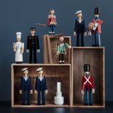 Kay Bojesen Guardsman With Gun, Red/Blue/White, H: 8.9" By Kay Bojesen