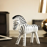 Kay Bojesen Zebra, Black/White, H: 5.5" By Kay Bojesen