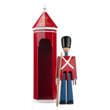 Kay Bojesen Sentry Box, Red/White, H: 14.2" By Kay Bojesen