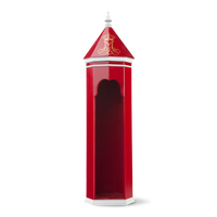 Kay Bojesen Sentry Box, Red/White, H: 14.2" By Kay Bojesen