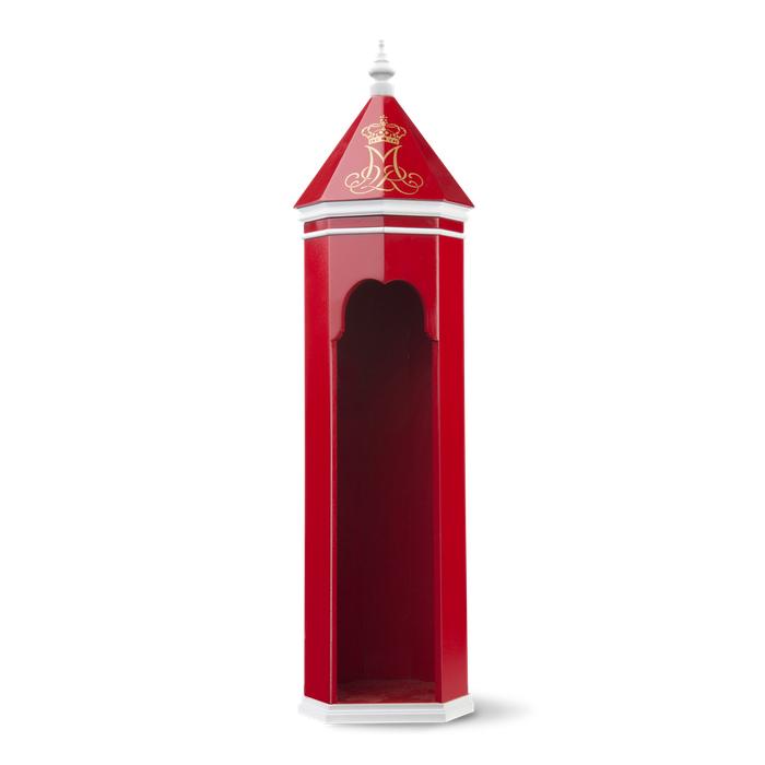 Kay Bojesen Sentry Box, Red/White, H: 14.2" By Kay Bojesen