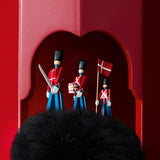 Kay Bojesen Drummer, Small, Red/Blue/White, H: 8.9" By Kay Bojesen