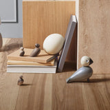 Kay Bojesen Pair Of Sparrows, Small, Oak/Smoked Oak, H: 2.2" By Kay Bojesen