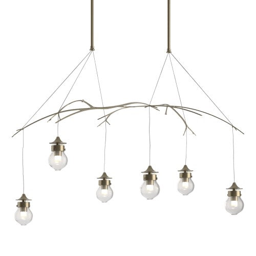 KIWI PENDANT BY HUBBARDTON FORGE, FINISH: SOFT GOLD; CLEAR GLASS,  | CASA DI LUCE LIGHTING