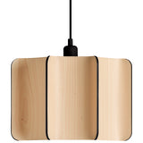Kactos Pendant Light Matte Black Natural Beech By LZF Lamps