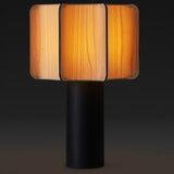 Kactos Table Lamp Matte Black Ceramic Natural Beech By LZF Lamps - With Light